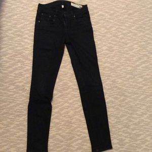 Rag & Bone skinny black jean, size 26